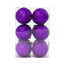 Bauble Glitter Purple 70mm - 12 Pack