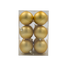 Bauble Matte Gold 70mm - 12Pack