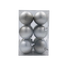 Bauble Matte Silver 70mm - 12 Pack