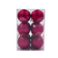 Bauble Glitter Burgundy 70mm - 12 Pack