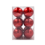 Bauble UV Stable Red 70mm - 12 Pack