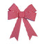 Gift Bow Red/White Stripe 37cm