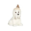 Dog with Hat White/Champagne 18cm