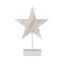 Star On Stand Wood White 43cm