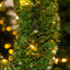 Wreath Brush with LED Green 40cm