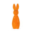 Rabbit Flocked with Bow Orange 69cm