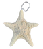 Starfish Hanging Glitter White 9cm