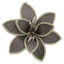 Poinsettia Clip-on Brown with Rope Edges 30cm