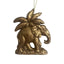 Elephant with Tree Hanging Gold 8cm