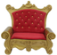 Santa Throne 2 Seater Red/Gold 145x80x145cm