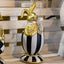 Rabbit Gold in Egg Striped 19cm