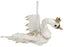 Glitter Beaded Velvet Swan Hanging 22cm