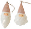 Santa Head  Hanging Pink 16cm.