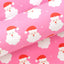 Wrapping Paper Retro Poppy Red & Bright Pink Santa 76cm X 2.5m